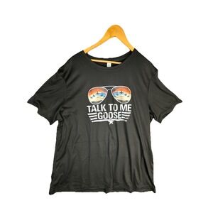 Talk To Me Goose Top Gun Maverick Movie Goose Fighter Jet Men's XXL Unisex Black